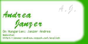 andrea janzer business card